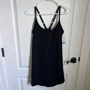 Ewedoos Womens Black Active Dress Medium Built-in Shorts‎ Adjustable Straps NEW